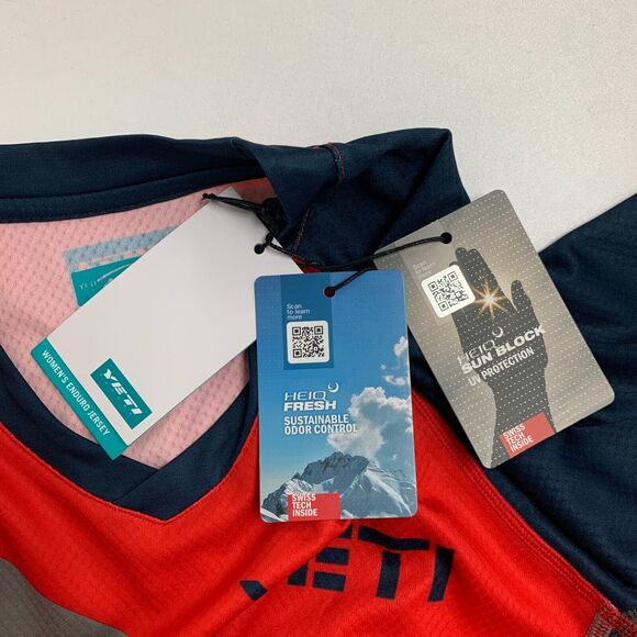 Yeti Beti Jersey Shirt Womens M Medium 3/4 Sleeves Raglan Sunblock Cycling Top - Picture 10 of 16